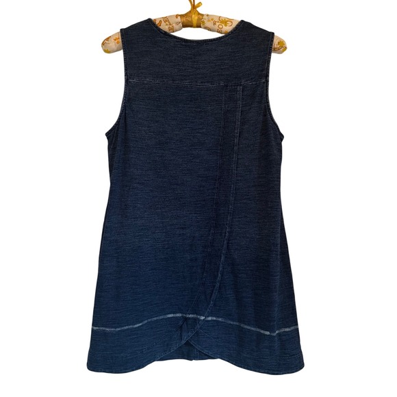 J. Jill Pure Jill Indigo Low Tide Tunic Top Dress Womens Sz M Petite 100% Cotton - Picture 5 of 10